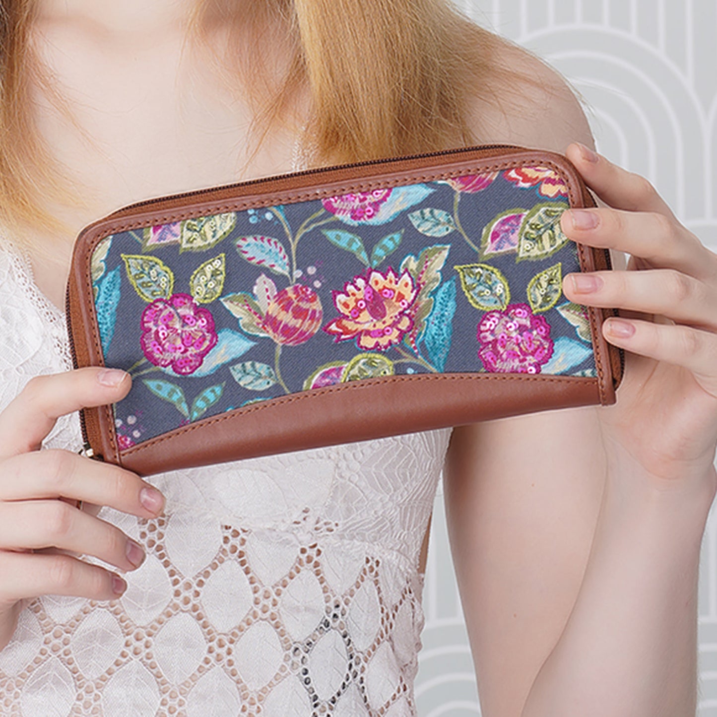 Fairy Garden Top Zip Cluth Wallet