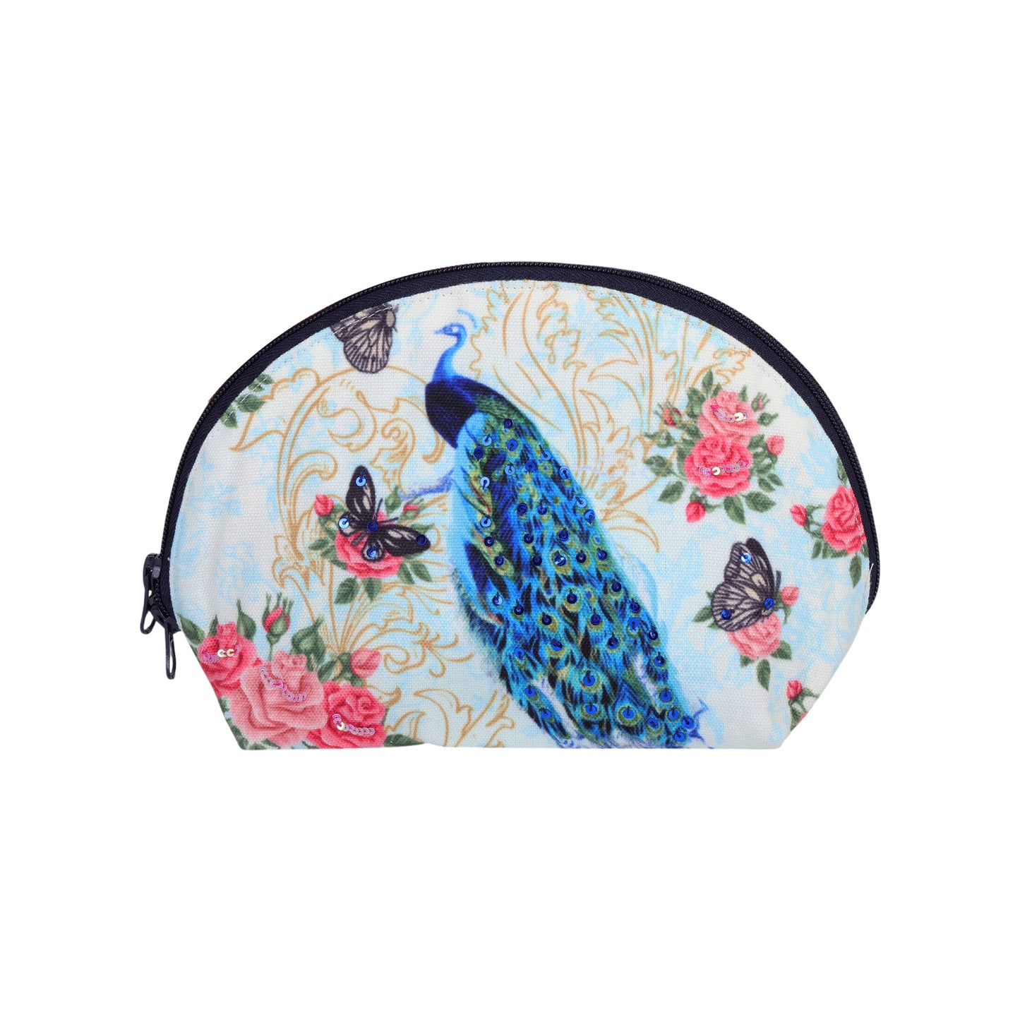 Royal Peacock Garden Cosmetic Pouch
