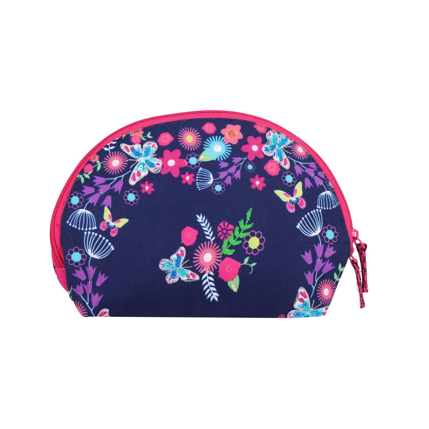 Midnight Butterfly Bloom Vanity Pouch