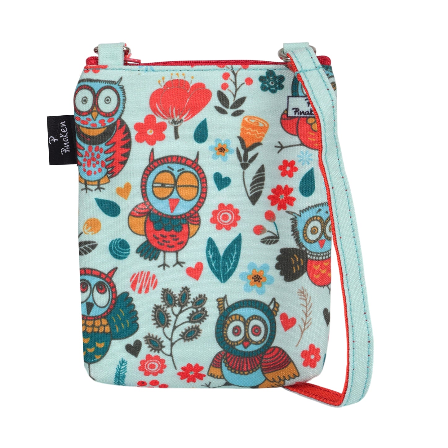 Whimsical Owl Garden Mini Crossbody Sling Bag