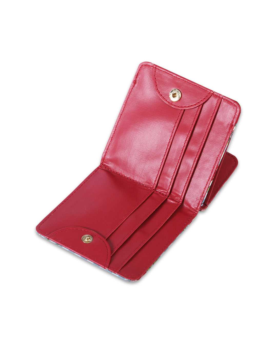 Grey Gingham Blossom Flap Wallet