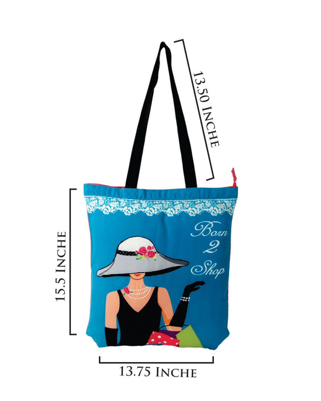 Born To Shop Tote Bag Niwad Handle