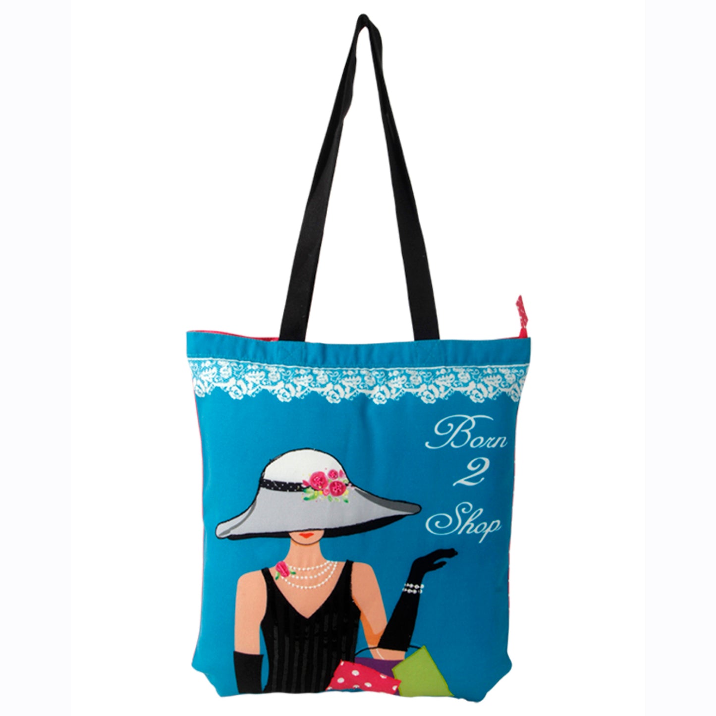 Born To Shop Tote Bag Niwad Handle