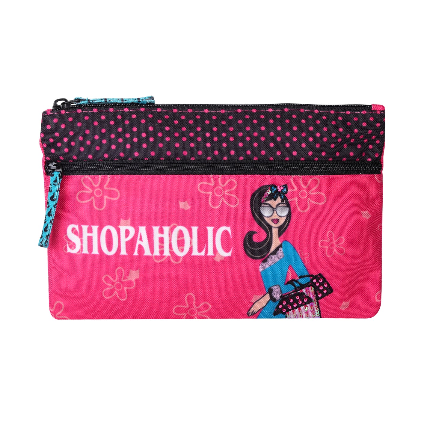 Folk Art Bloom Double Zip Pouch