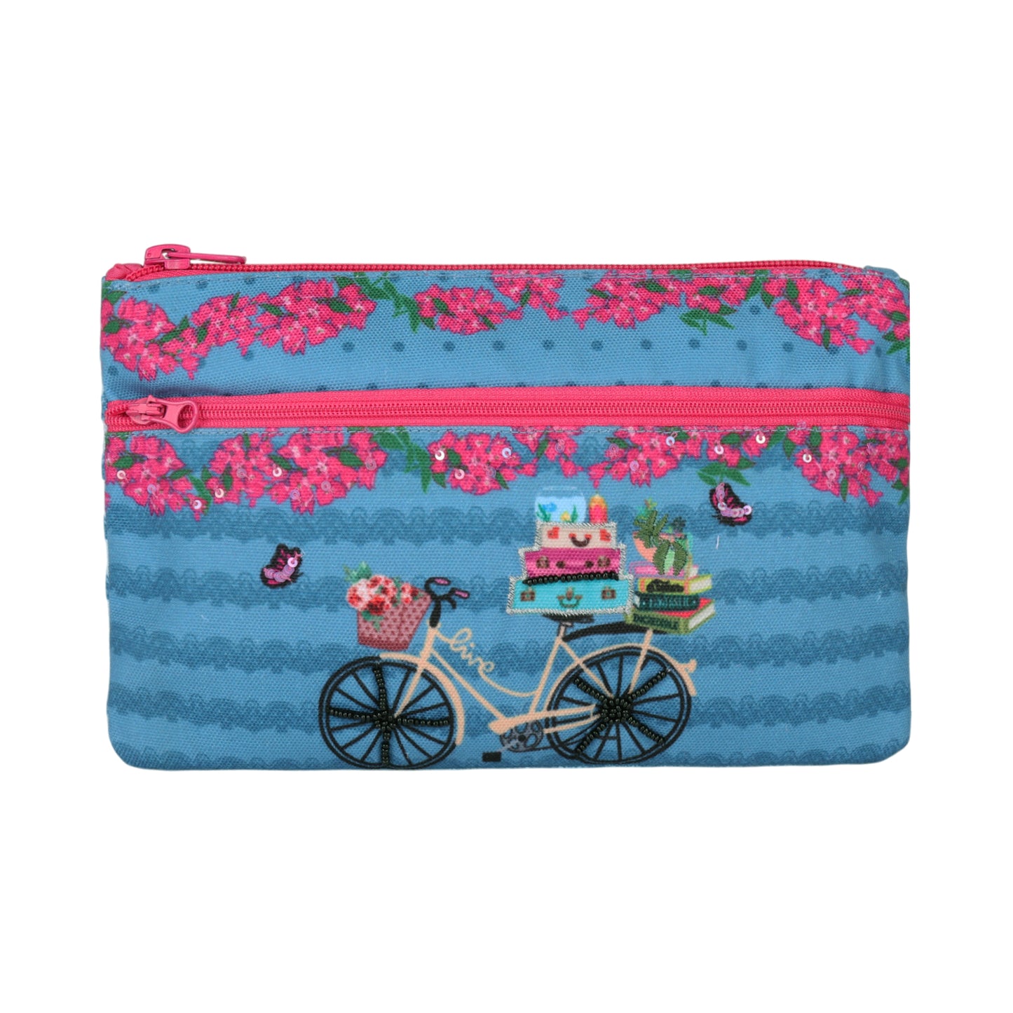 Shopaholic Chic Double Zip Pouch