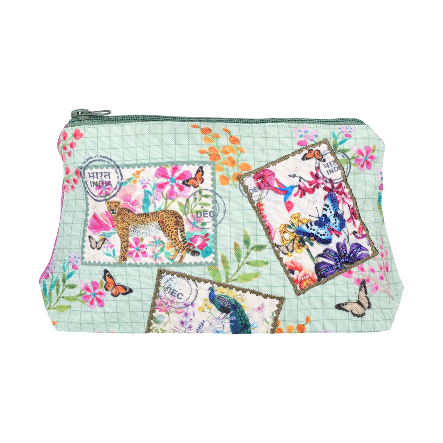Wildlife Stamp Collection Cosmetic Pouch