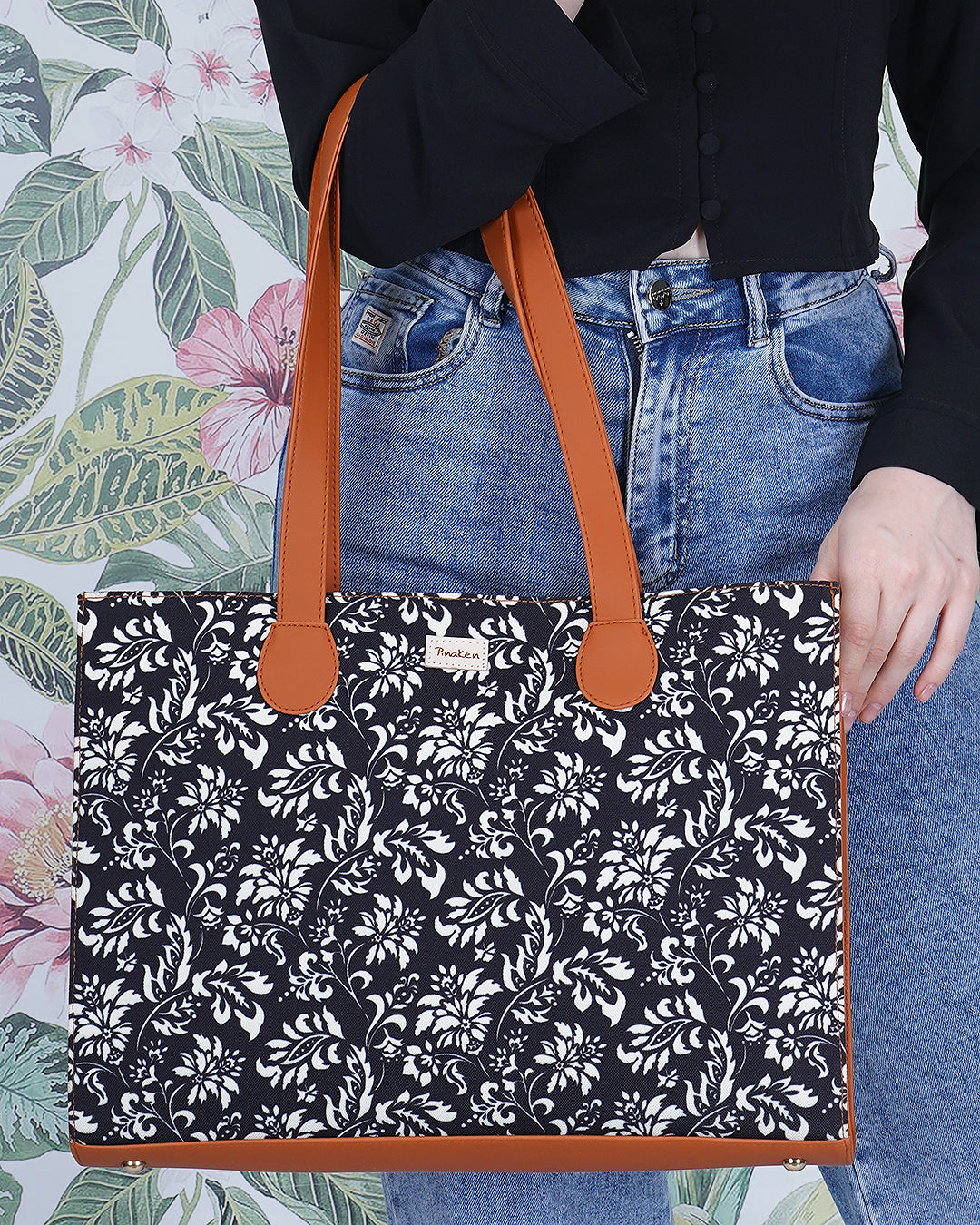 Midnight Swirl Office Tote Bag Without Embroidery