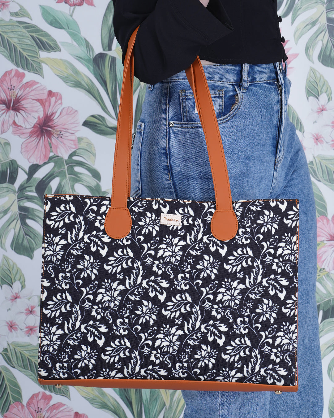Midnight Swirl Office Tote Bag Without Embroidery