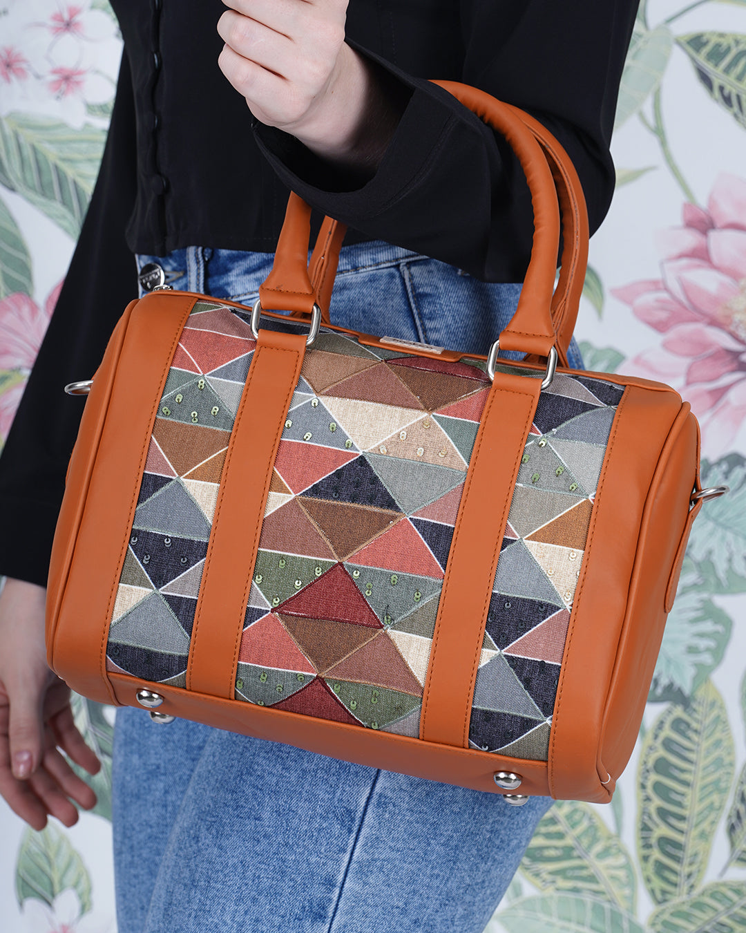 Geometric Waves Duffle Bag
