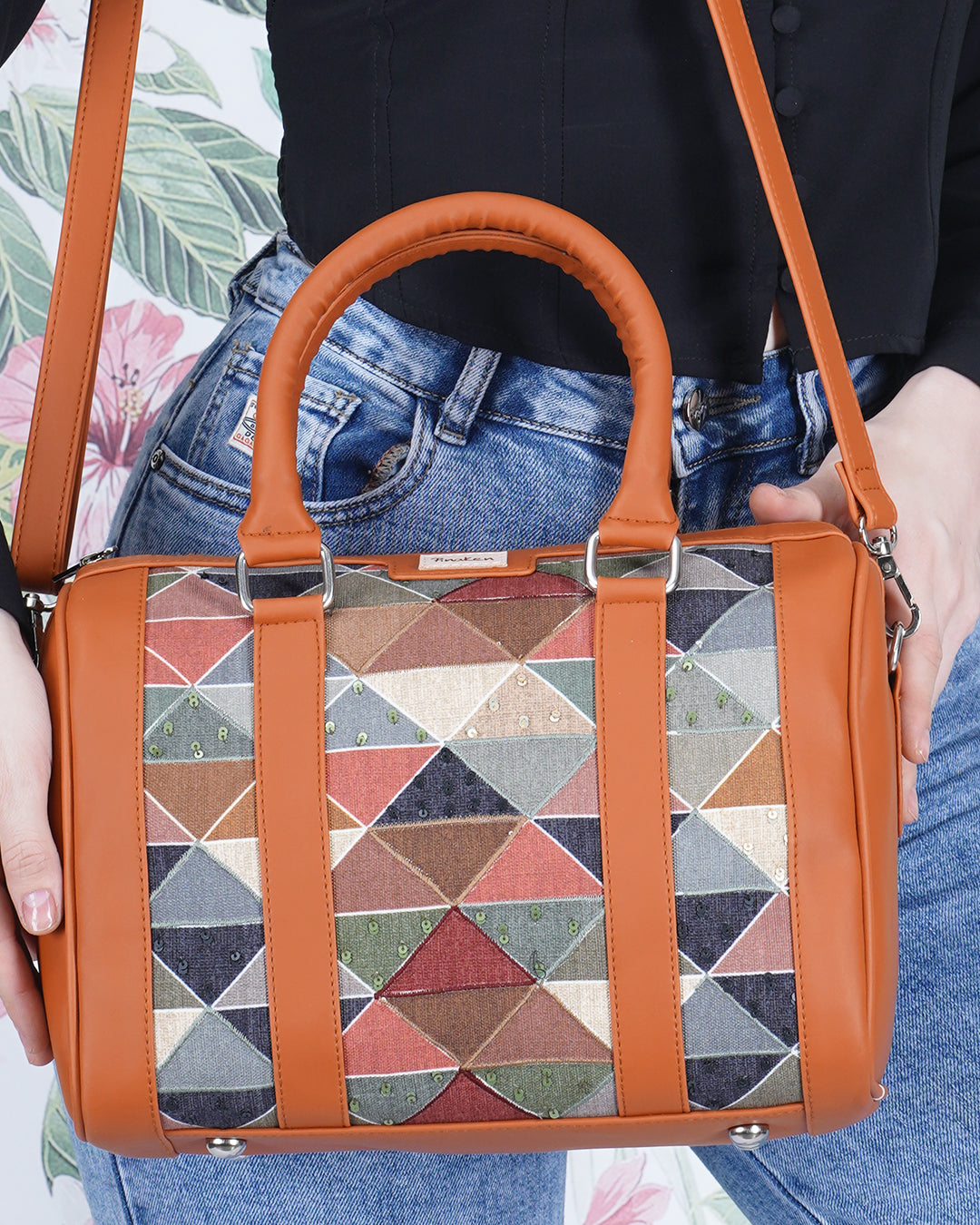 Geometric Waves Duffle Bag