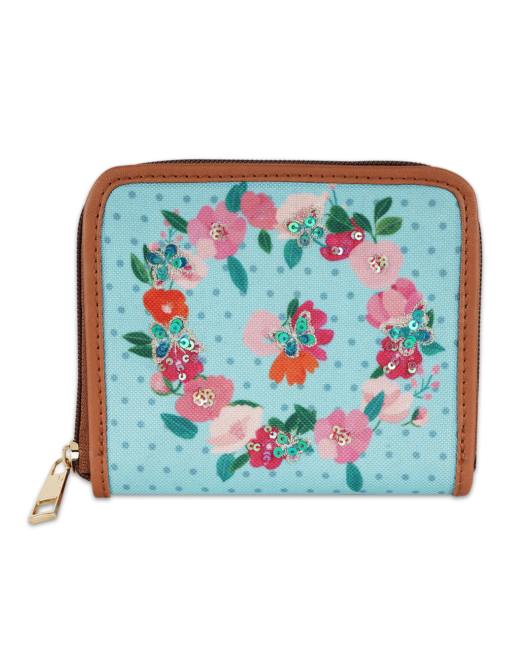 Butterfly Bloom Top Zip Wallet