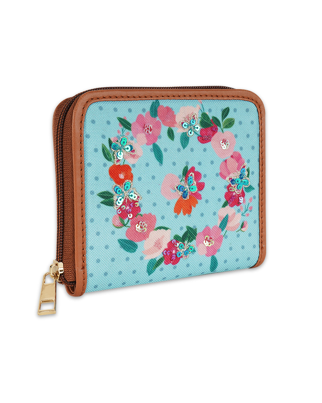 Butterfly Bloom Top Zip Wallet