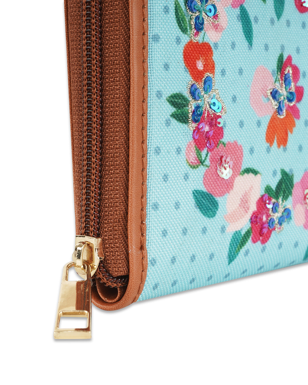Butterfly Bloom Top Zip Wallet