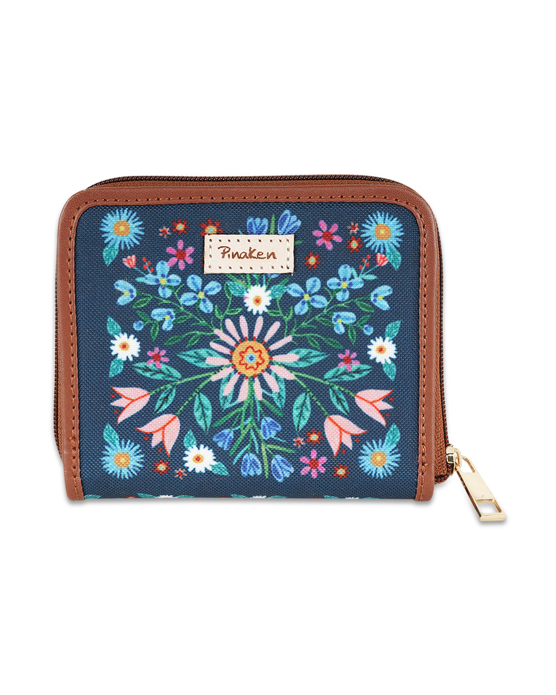 Party Floral Top Zip Wallet