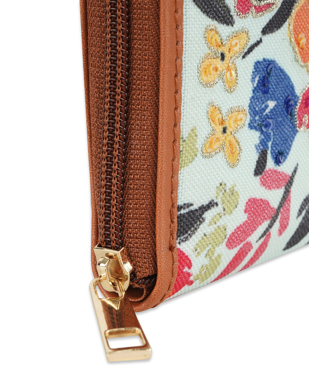 Splash Rose Top Zip Wallet