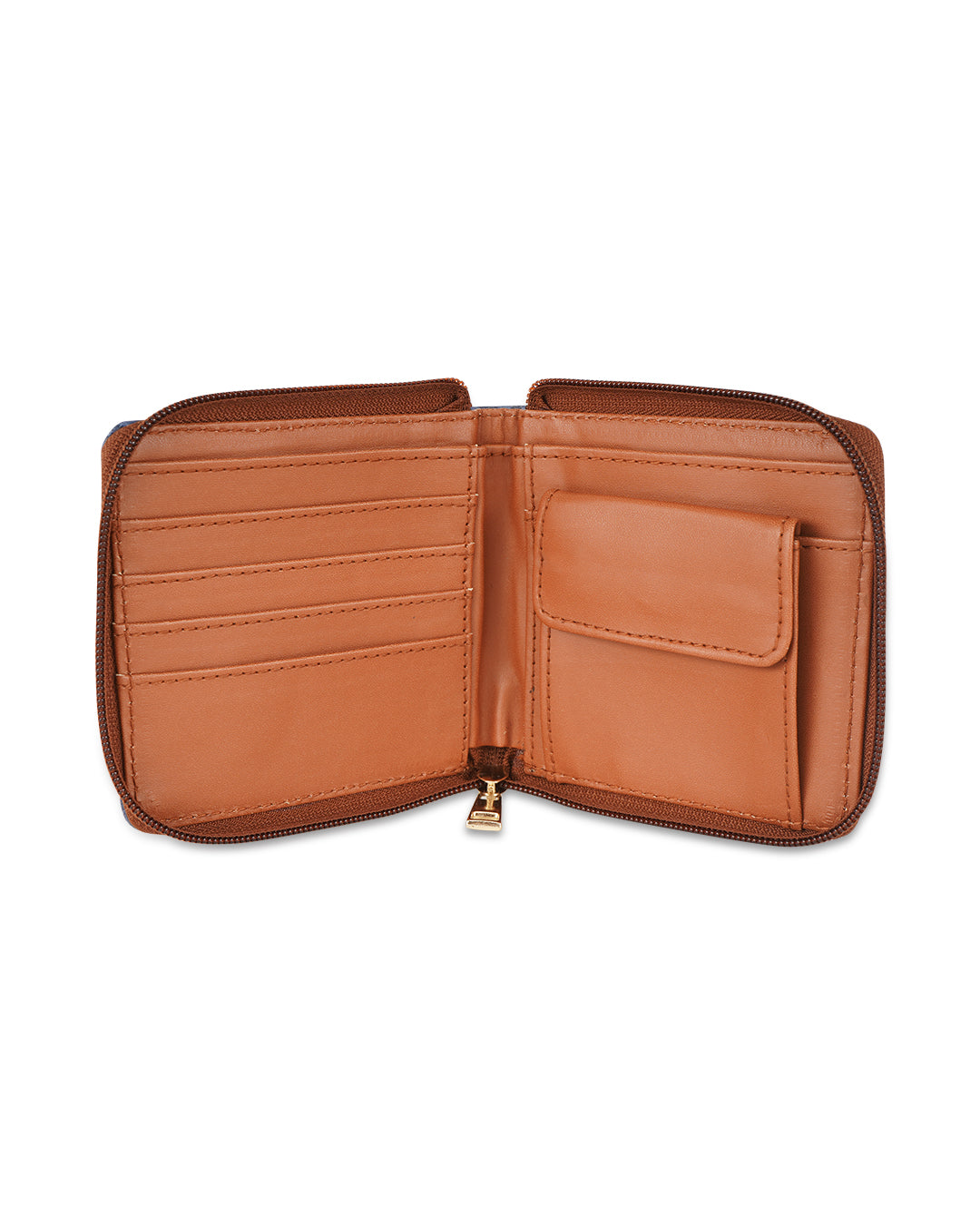 Hamsa Side Zip Vegan Leather Wallet