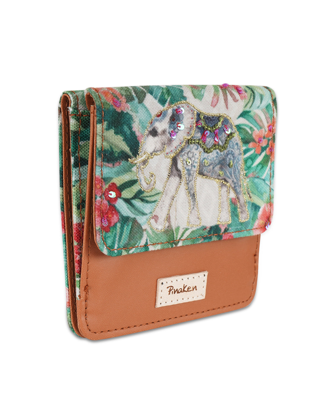 Tropical Elephant Flap Wallet