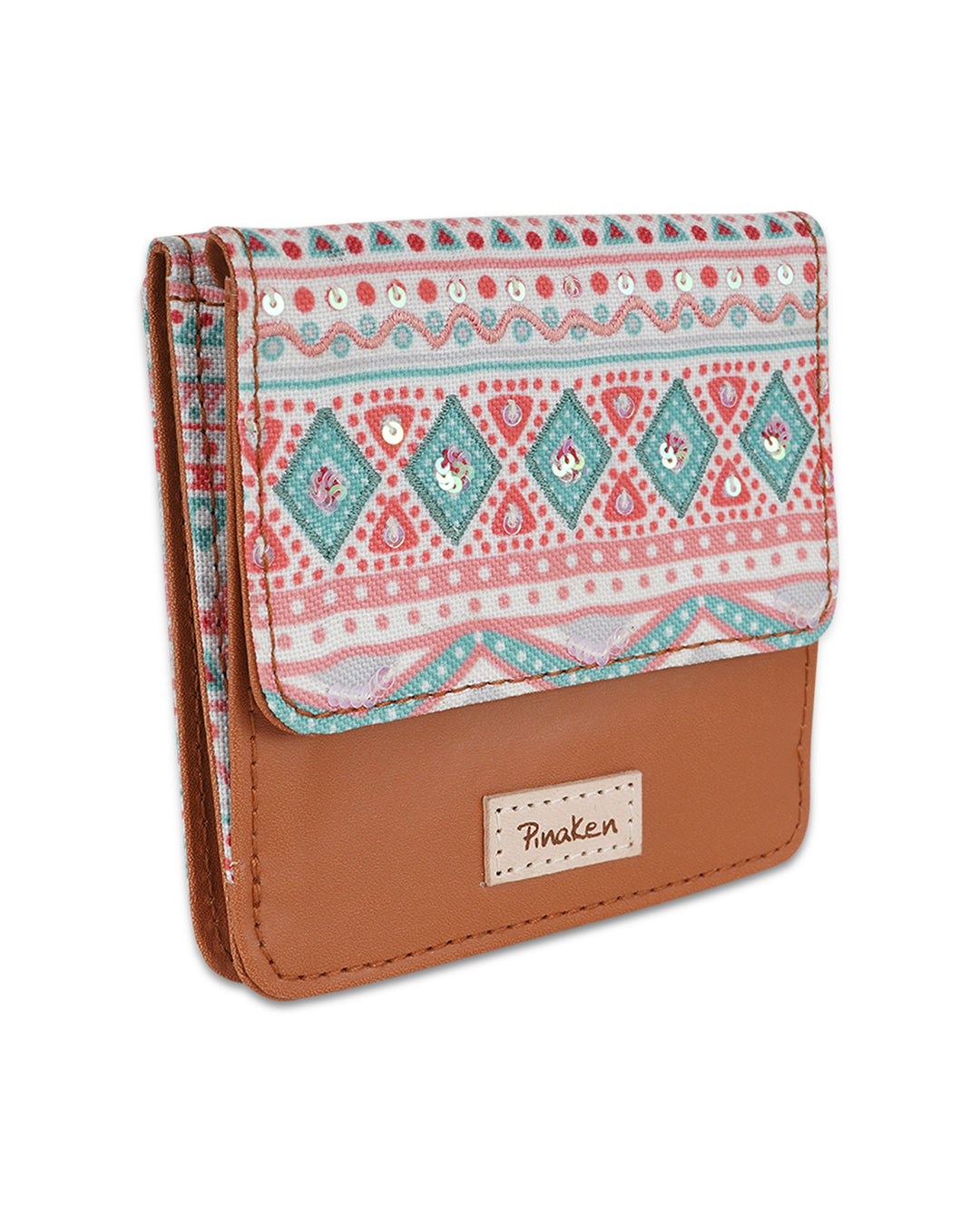 Pastel Aztec Flap Wallet