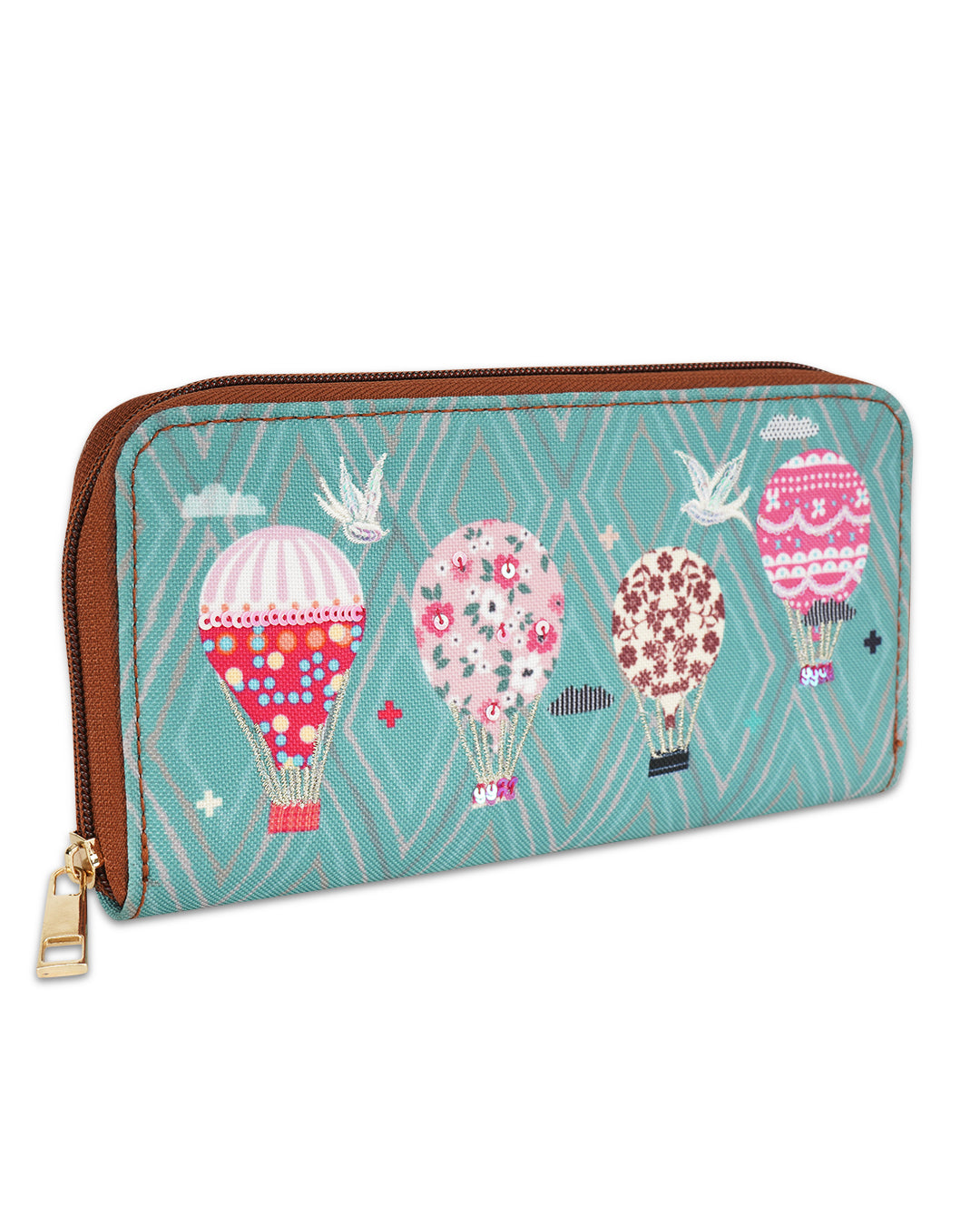 High On Happiness Top Zip Large Wallet