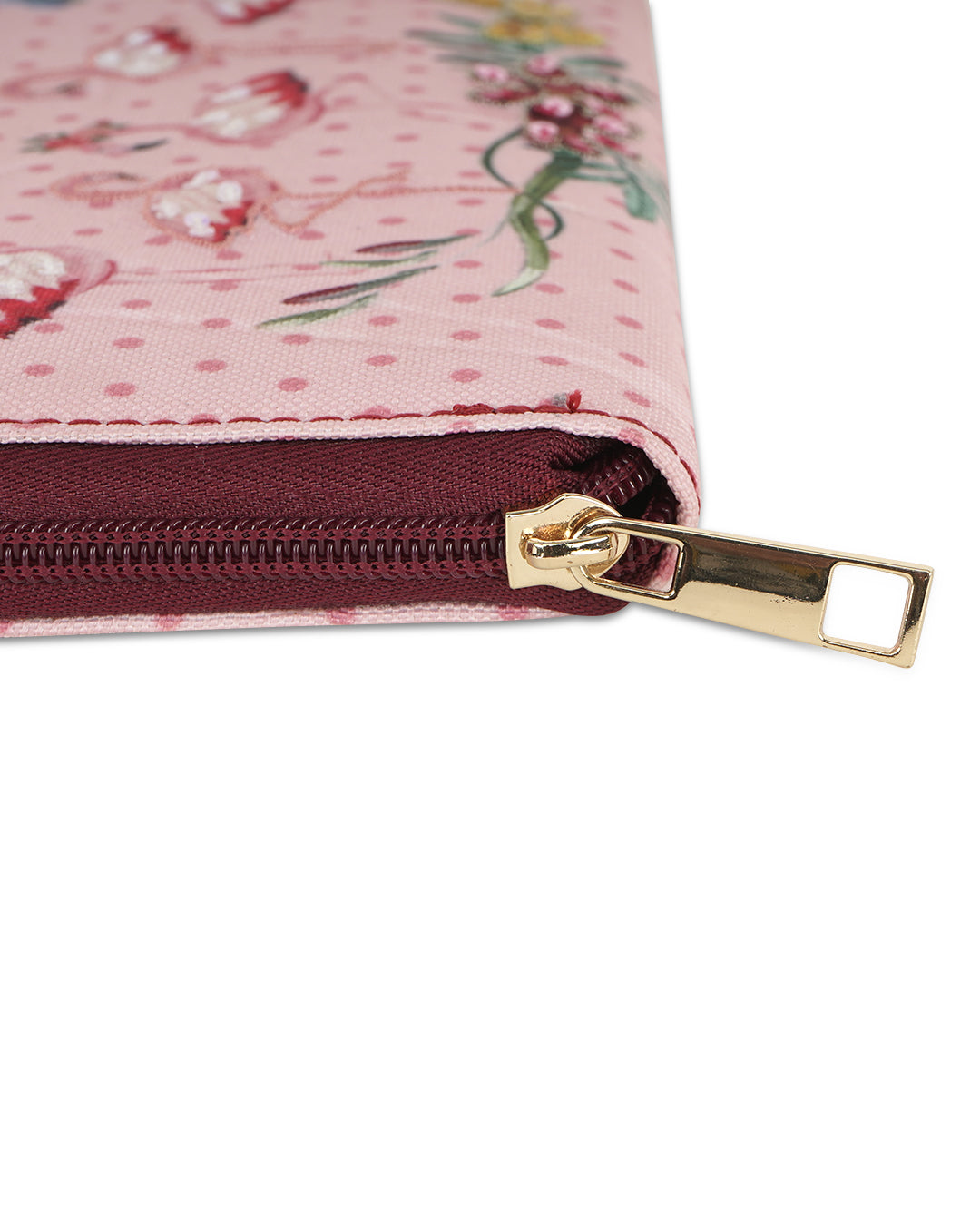 Flamingo Blush Top Zip Large Wallet