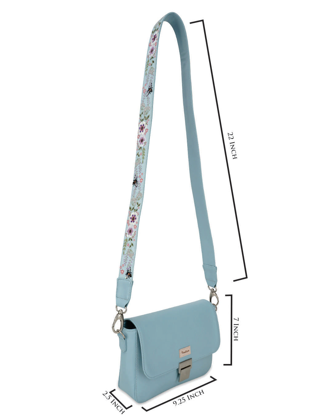 Bee & Blossom Embroidered Handle Sling Bag