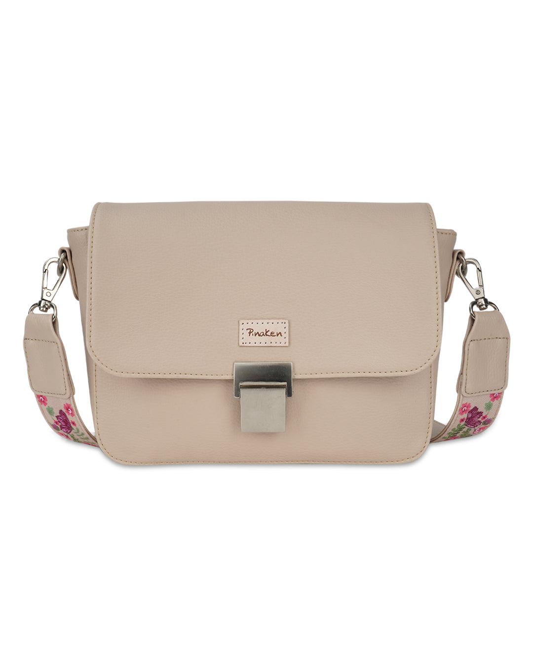 Flortage Embroidered Handle Sling Bag