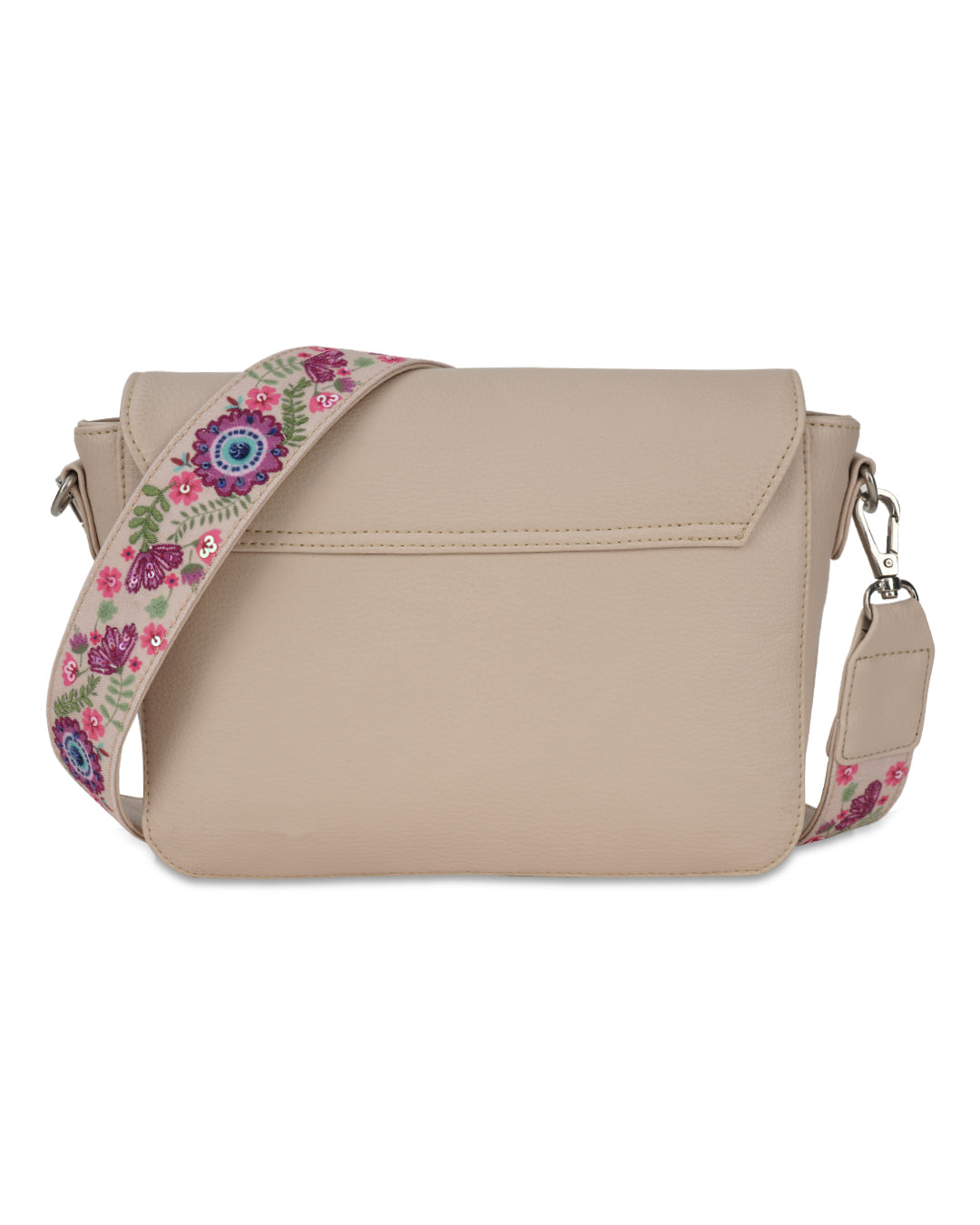 Flortage Embroidered Handle Sling Bag