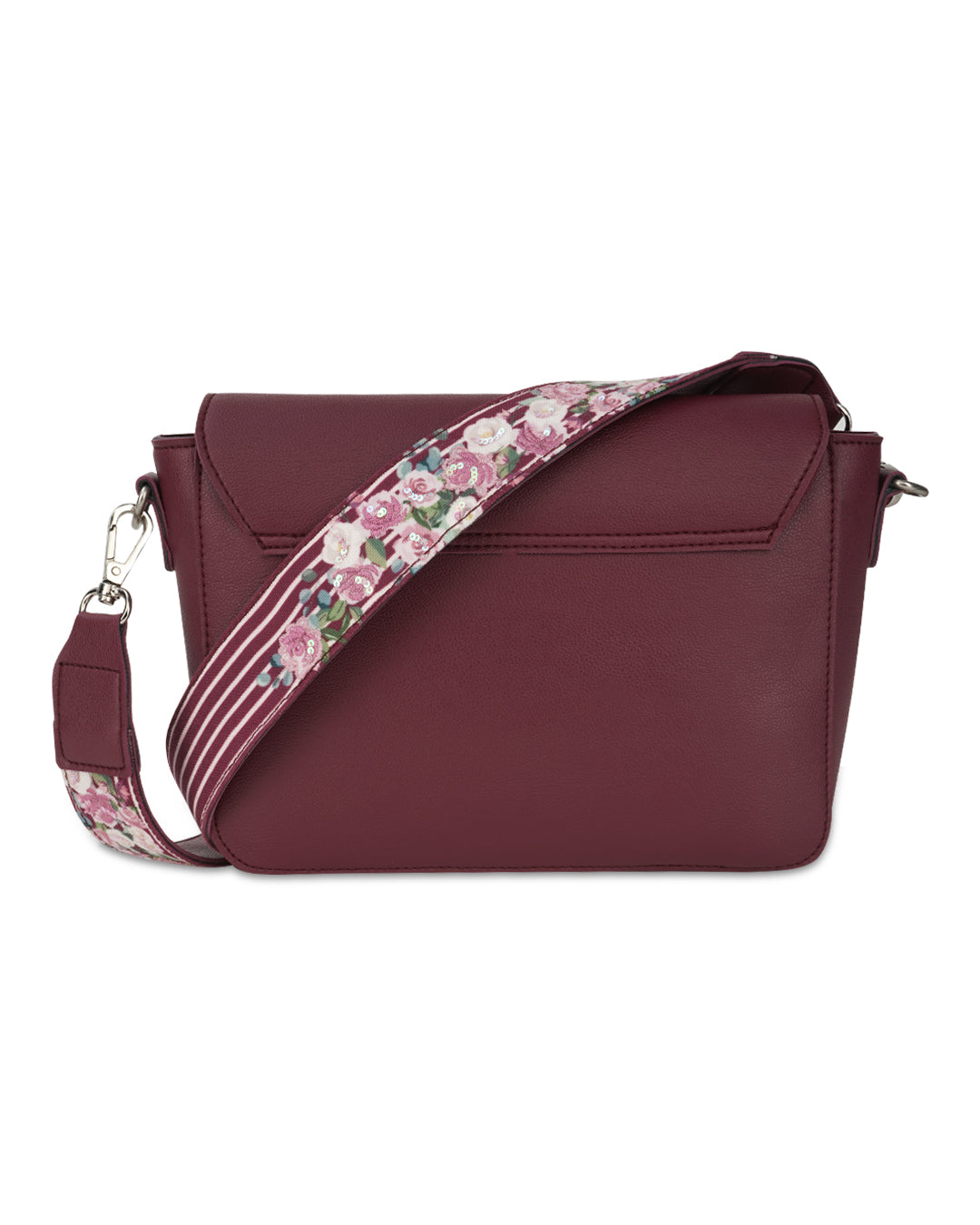 Glamour Roses Embroidered Handle Sling Bag