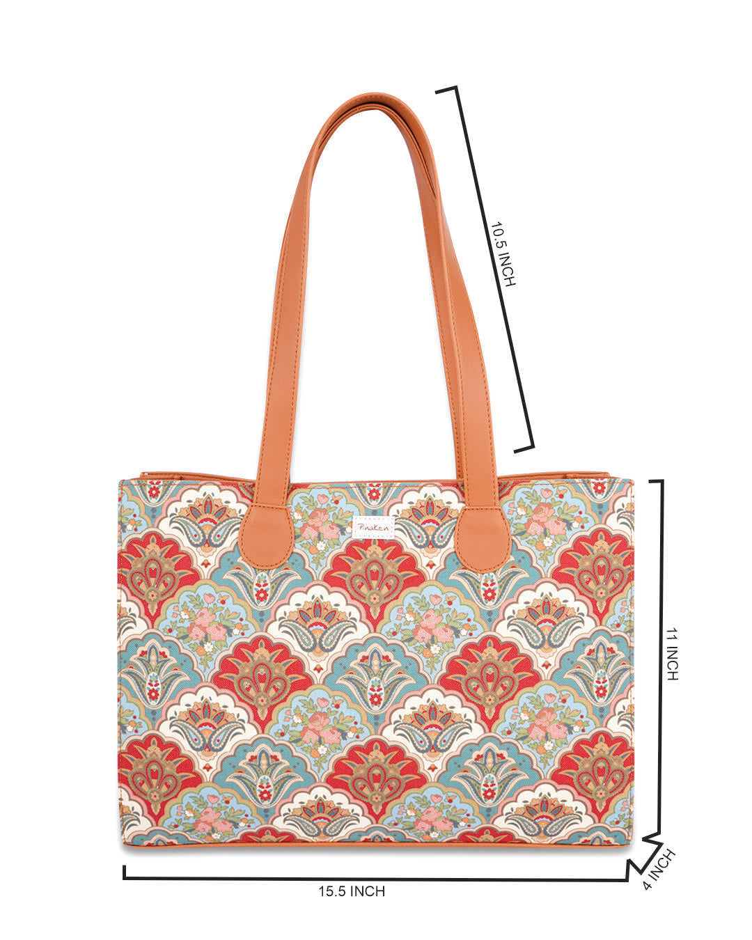 Rose & Paisely Office Tote Bag Without Embroidery