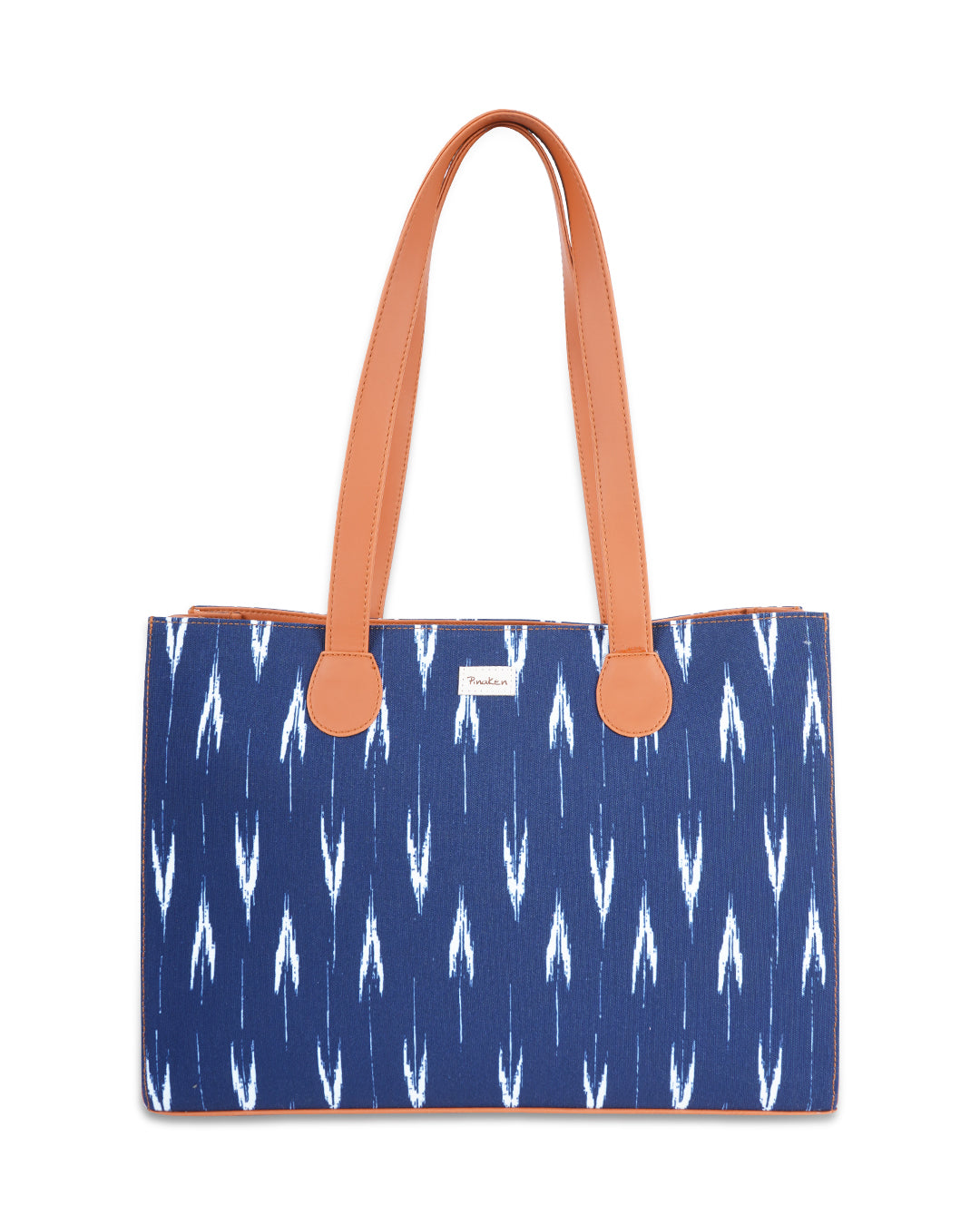Woven Ikat Office Tote Bag Without Embroidery