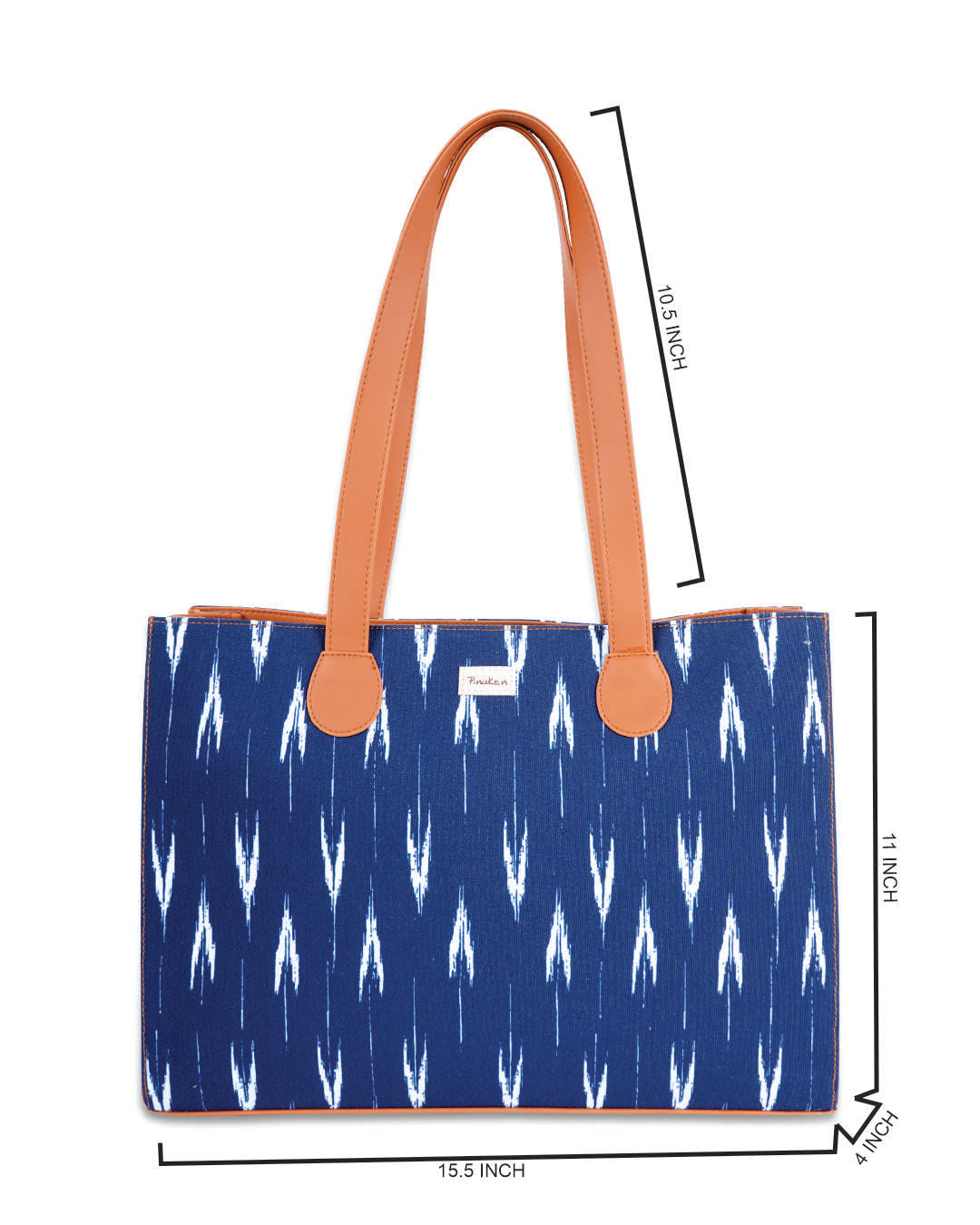 Woven Ikat Office Tote Bag Without Embroidery