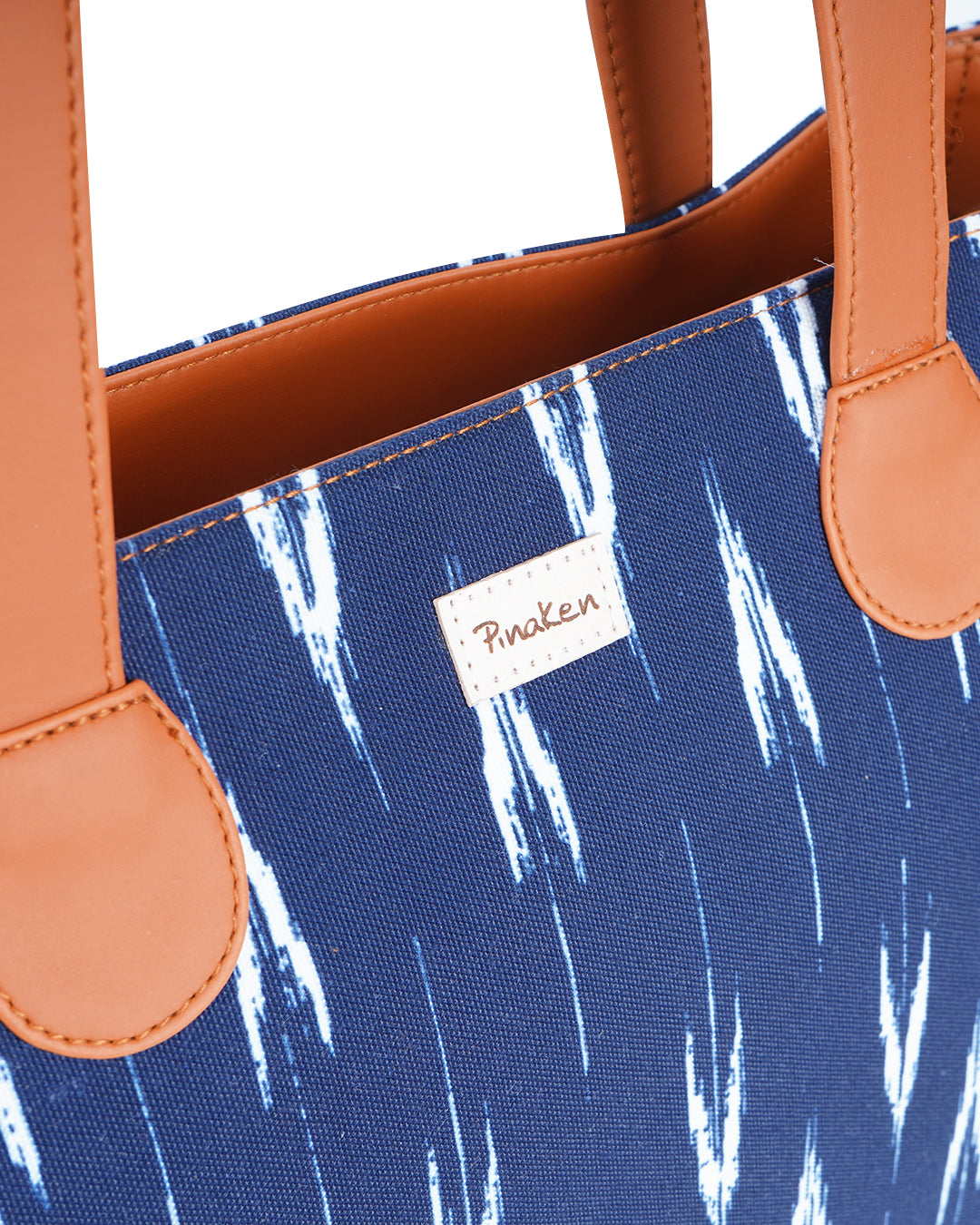 Woven Ikat Office Tote Bag Without Embroidery