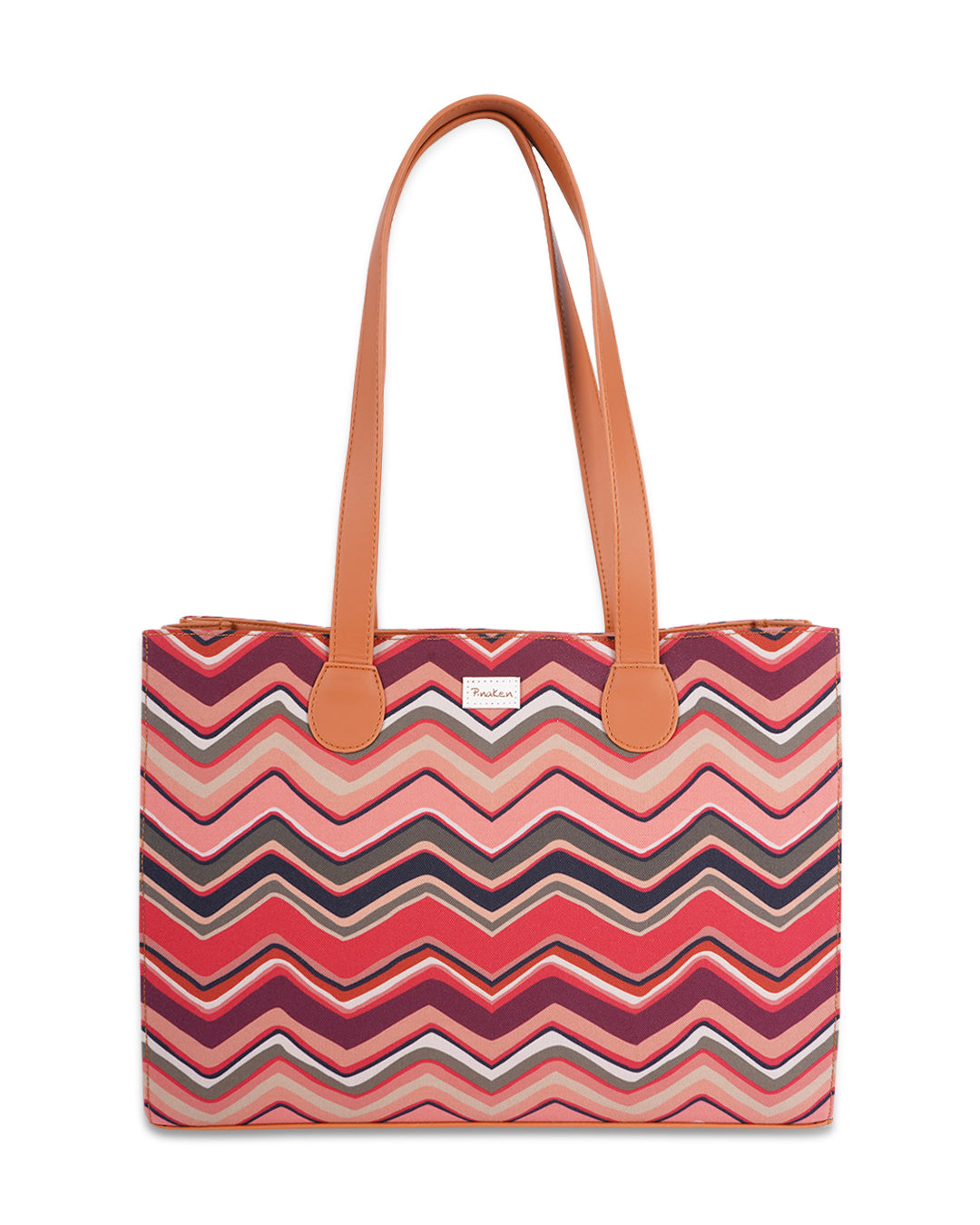 Multicolor Wave Office Tote Bag Without Embroidery