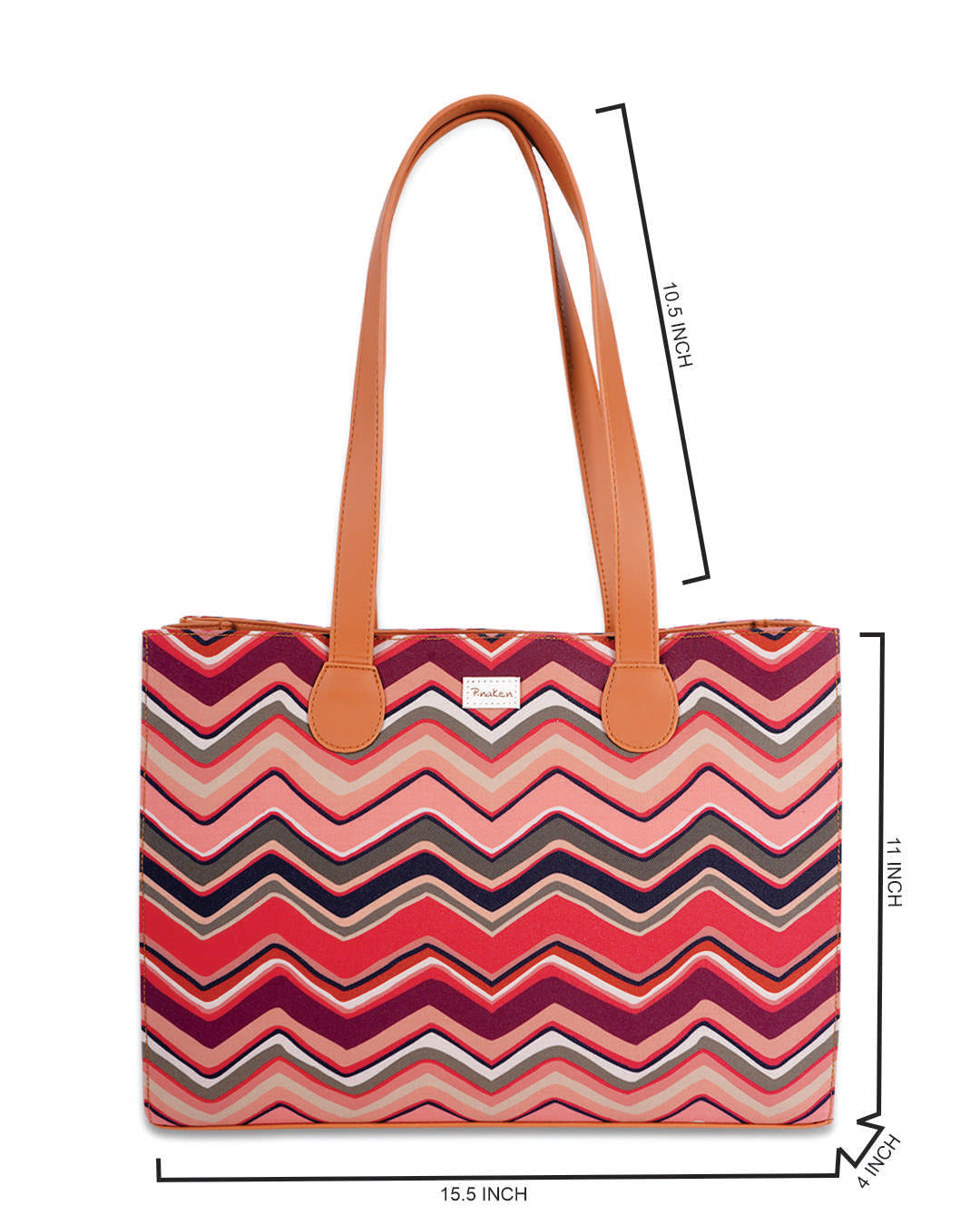 Multicolor Wave Office Tote Bag Without Embroidery