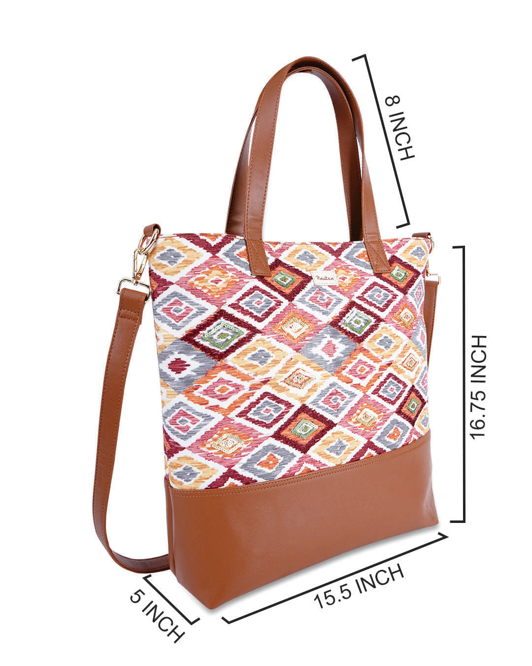 Ikat Diamond Tote Sling Bag