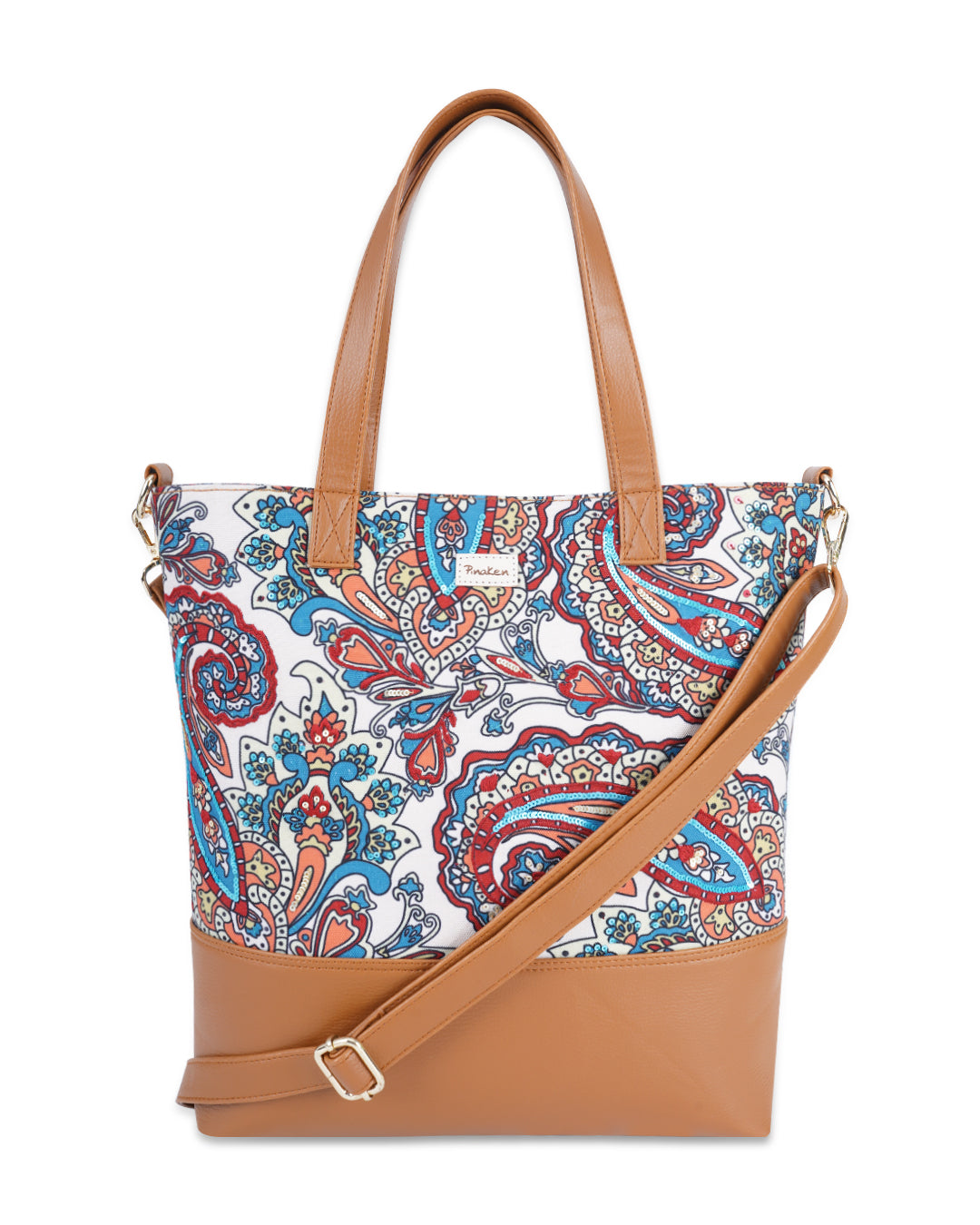 Floating Paisley Tote Sling Bag