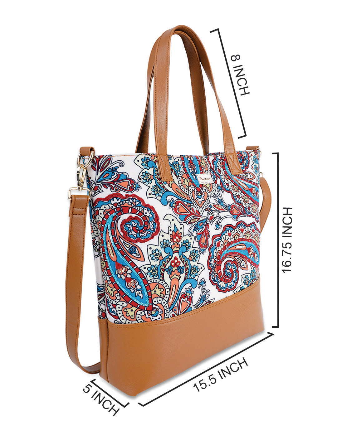 Floating Paisley Tote Sling Bag
