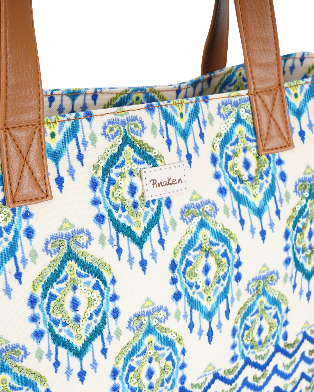 Ikat Dmask Tote Sling Bag