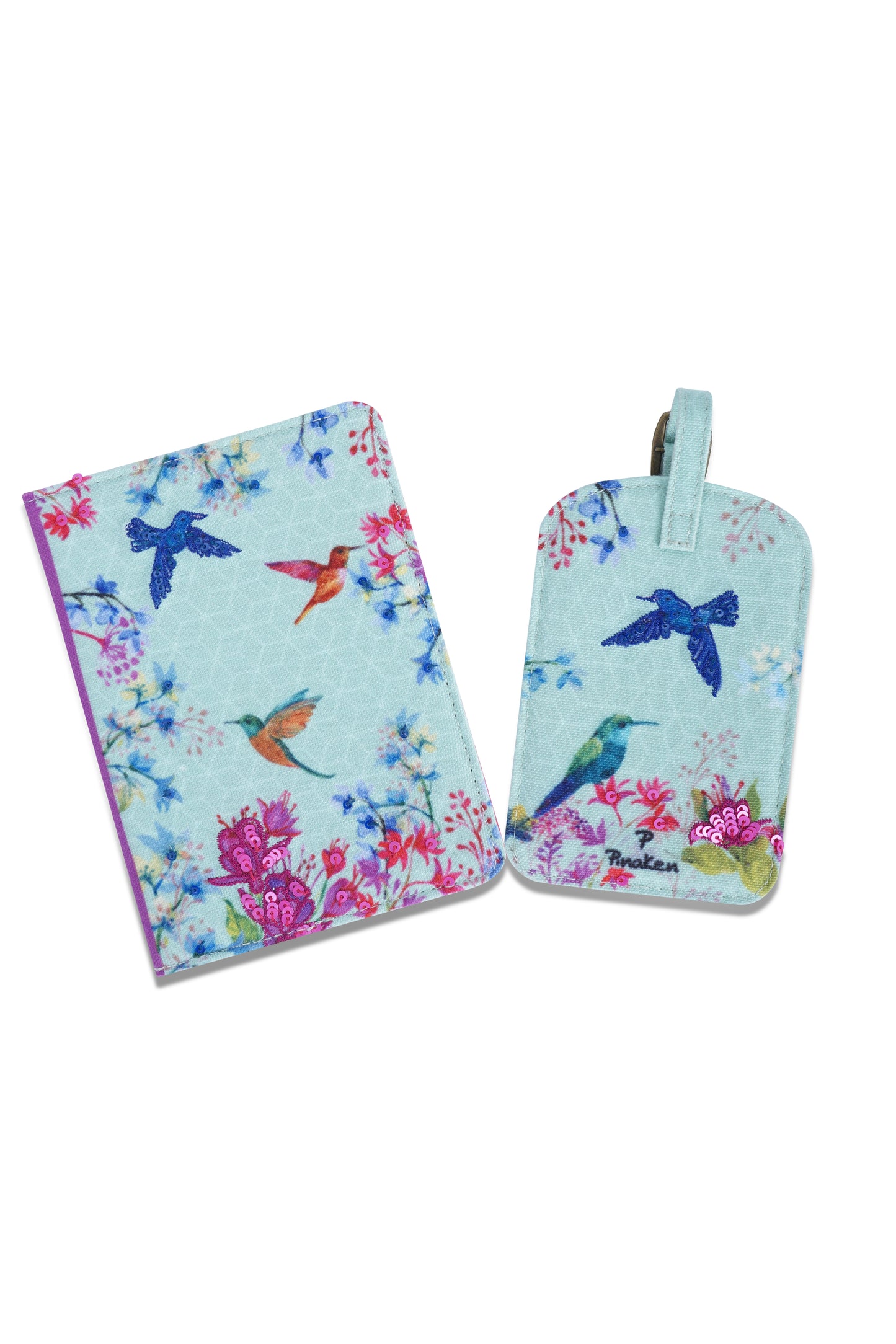 Hummingbird Set Of 2 Combo Passport Holder And Luggage Tag