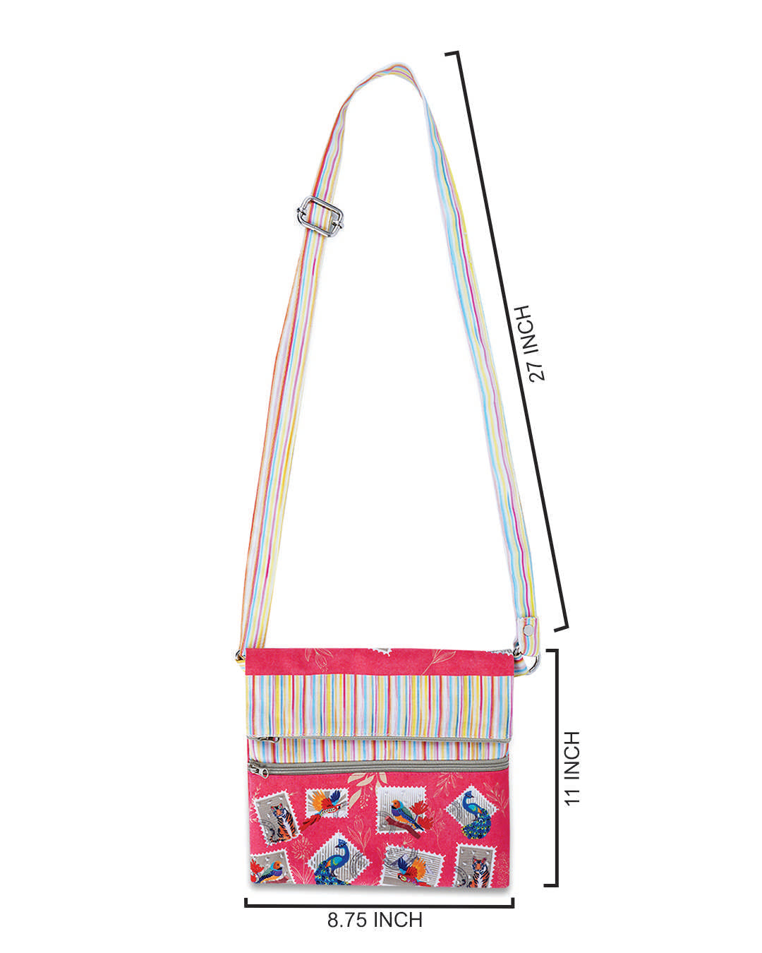Jungle Stamp Folded Sling Bag