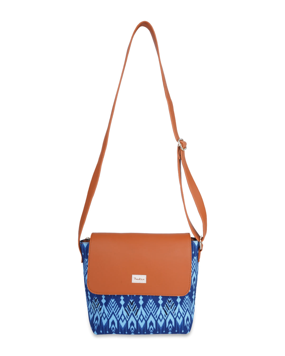 Navy Ikat Bucket Sling Bag