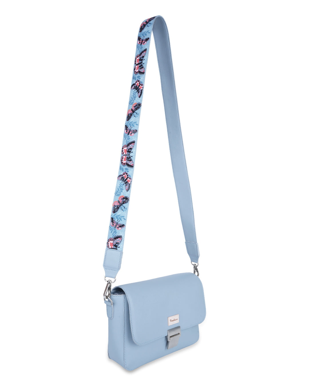 Butterfly Embroidered Handle Sling Bag