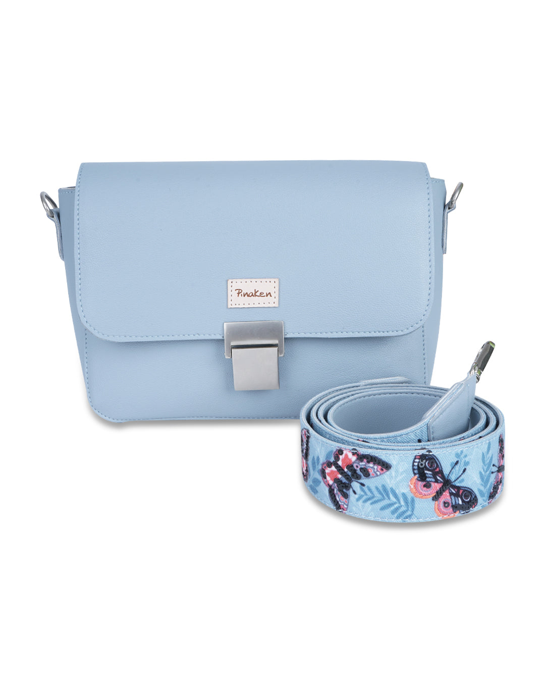 Butterfly Embroidered Handle Sling Bag