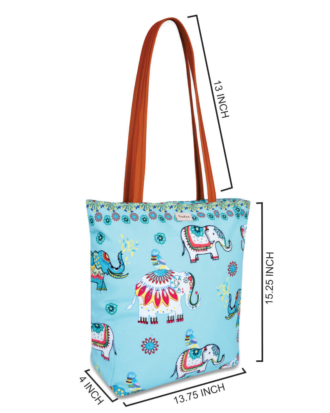 Jumbo Trunk with Vegan Leather Handle Tote Bag