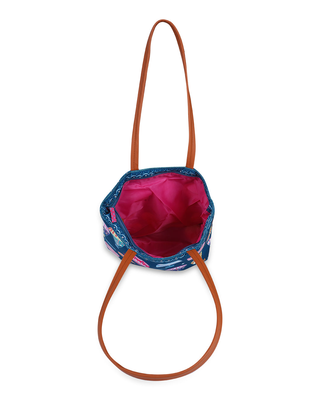 High on Happiness Shoulder Tote Bag with Vegan Leather