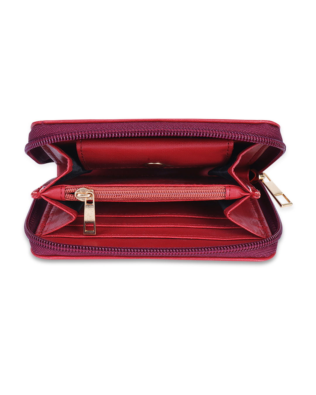 floral Crane Top Zip Wallet