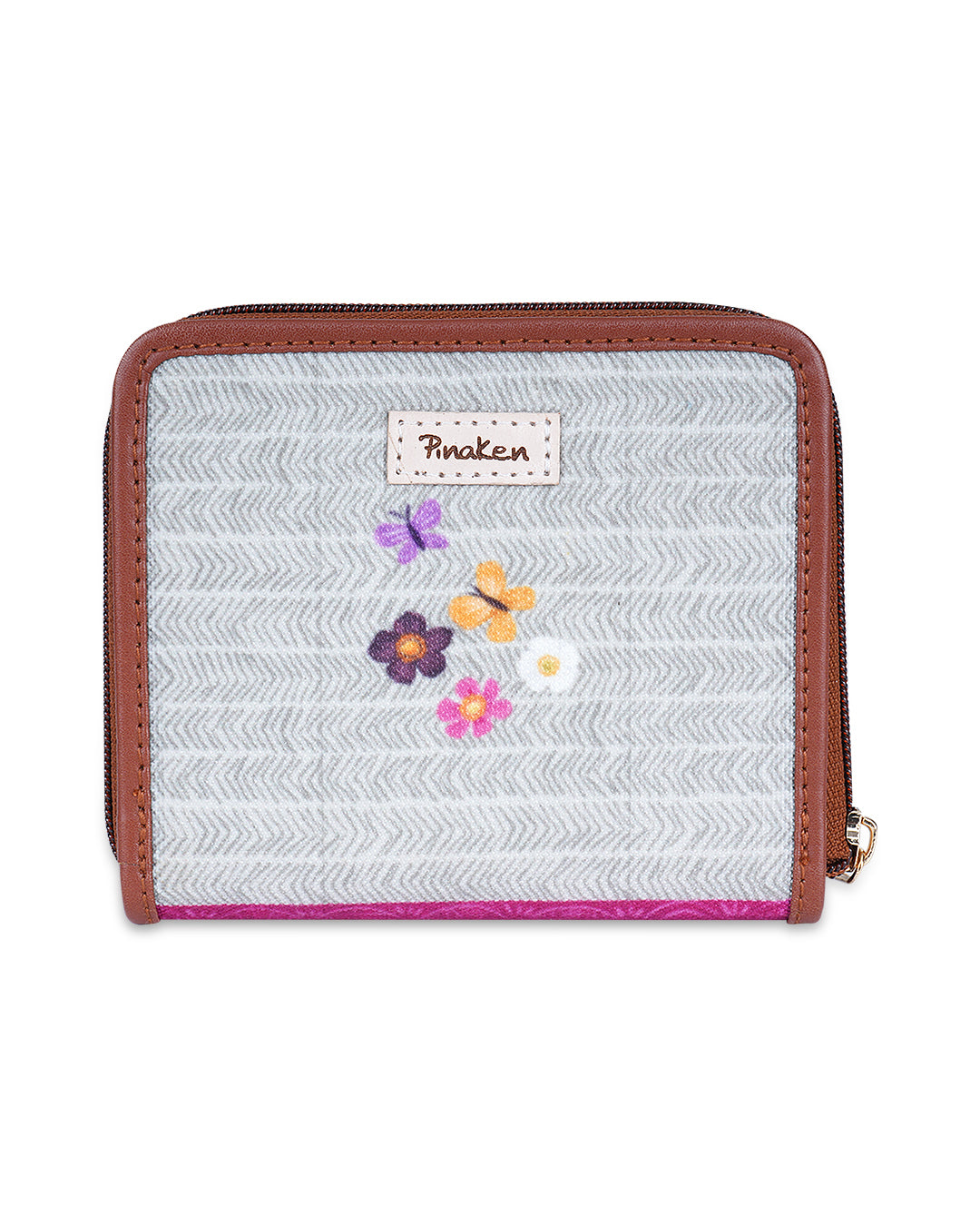 Flower Garden Top Zip Wallet