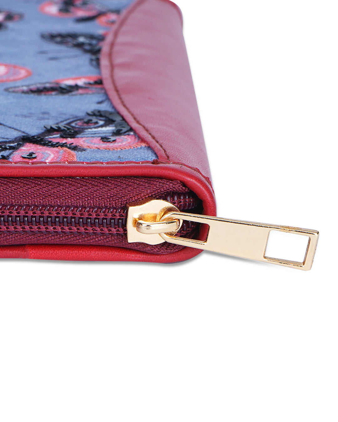 Butterfly Top Zip Cluth Wallet