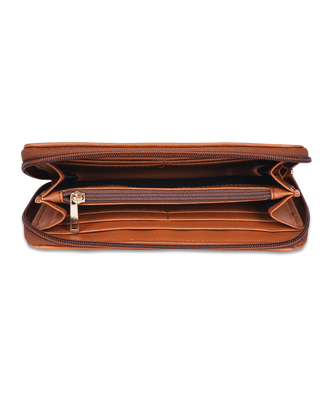 Multicolor Wave Top Zip Clutch Wallet