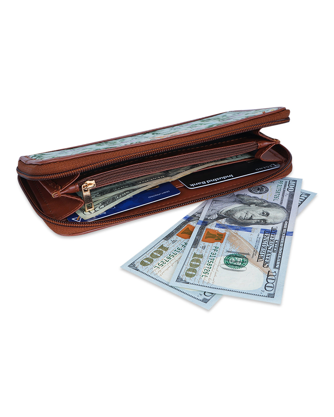 Botnical Floral Top Zip Clutch Wallet